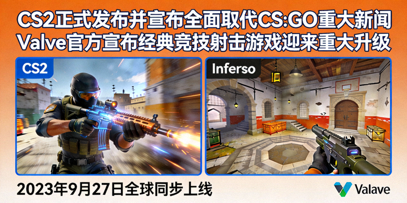 CS2正式发布并宣布全面取代CS:GO重大新闻